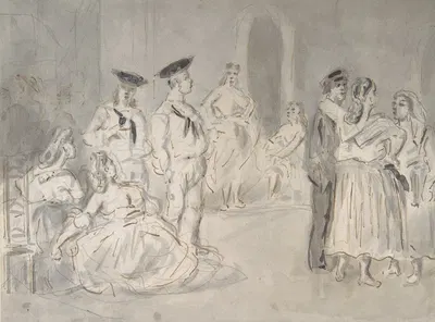 Sailors and Women by Constantin Guys — digital art print download