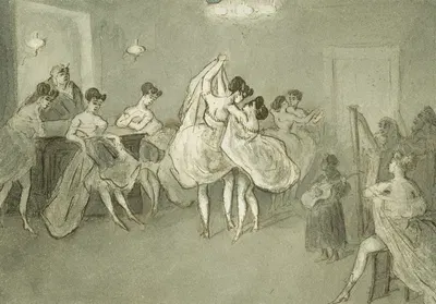 Women Dancing in a Brothel by Constantin Guys — digital art print download