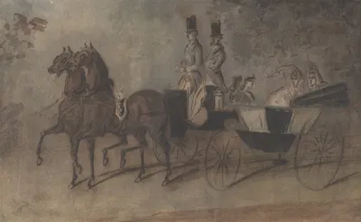 Women in a Carriage by Constantin Guys — digital art print download