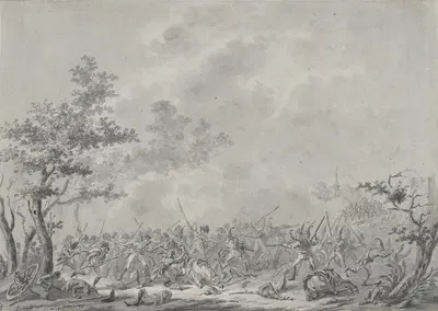 The Capture of Lieutenant General Johann Hermann von Fersen During the Battle of Bergen (19 September 1799) by Dirk…