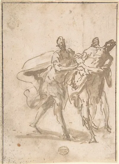 Three Figures by Domenico Mondo, 1760–1806 — digital art print download