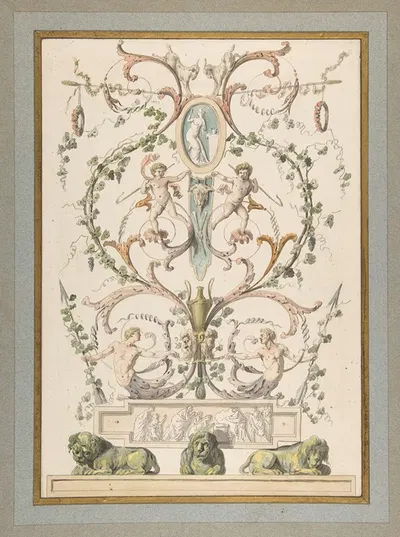 Design for an Arabesque by Etienne de Lavallée-Poussin — digital art print download