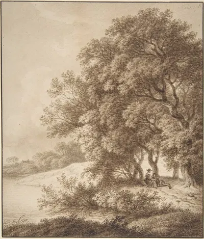 Landscape with Lovers by Ferdinand Kobell — digital art print download