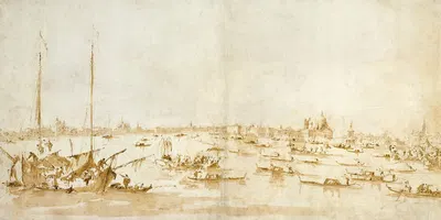 Panaromic View of the Bacino di San Marco, Looking up the Giudecca Canal by Франческо Гуарди — digital art print download