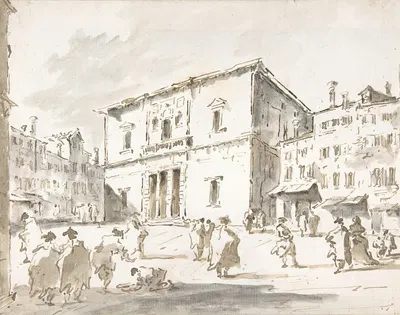 The Fenice Theater in Venice by Франческо Гуарди, 1712–1835 — digital art print download