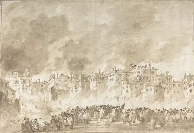 The Fire at San Marcuola by Франческо Гуарди — digital art print download