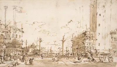 The Piazzetta, Looking Toward San Giorgio Maggiore by Франческо Гуарди — digital art print download