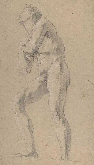 Standing Male Nude Seen from Below by Франсуа Лемойн — digital art print download