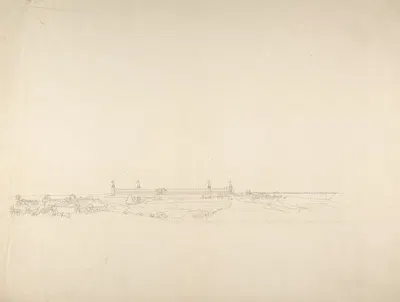 Landscape with a Large Building by Франц фон Хауслаб младший — digital art print download