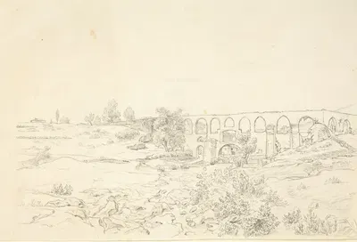 Landscape with Acquaduct near Smyrna by Франц фон Хауслаб младший — digital art print download