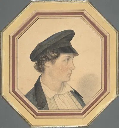 Portrait of Julius Olivier, the Artist's Son by Friedrich von Olivier, 1846 — digital art print download