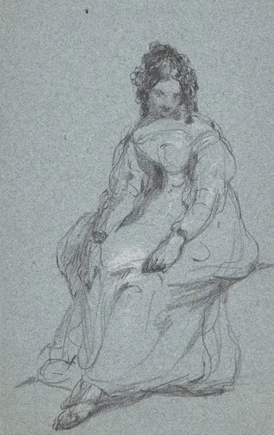 Seated Girl by Джордж Джонс — digital art print download