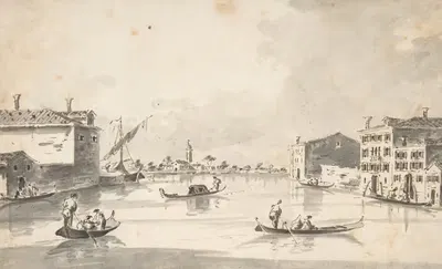 Остров Бурано by Джакомо Гварди, 1764–1835 — digital art print download