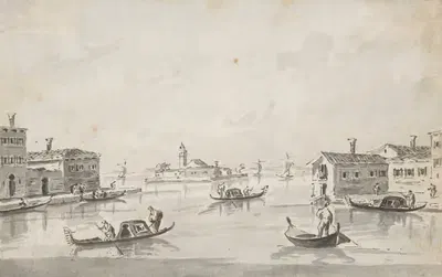 Пунта ди Сан-Джоббе с островом Сан-Секондо вдали by Джакомо Гварди, 1764–1835 — digital art print download