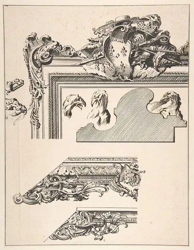 Designs for a Picture Frame by Gilles-Marie Oppenord — digital art print download