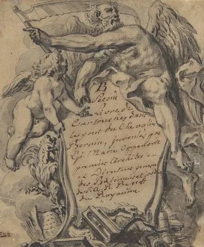 Study for a Cartouche by Gilles-Marie Oppenord — digital art print download