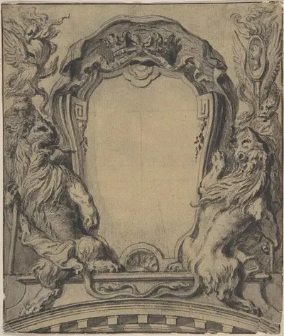Study for a Cartouche by Gilles-Marie Oppenord — digital art print download