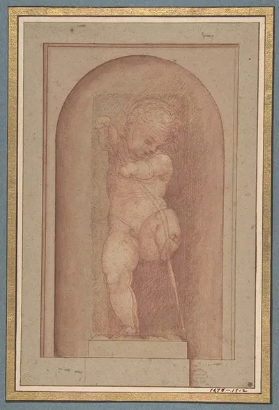 Putto Bending a Bow by Джорджоне, 1477–1510 — digital art print download