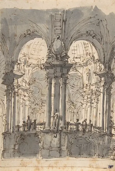 Design for a Stage Set by Giovanni Battista Natali III, 1698–1765 — digital art print download