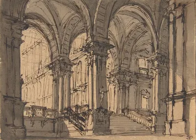 Design for Stage Set by Giovanni Battista Natali III, 1698–1765 — digital art print download