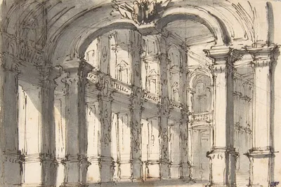 Design for Stage Set by Giovanni Battista Natali III, 1698–1765 — digital art print download