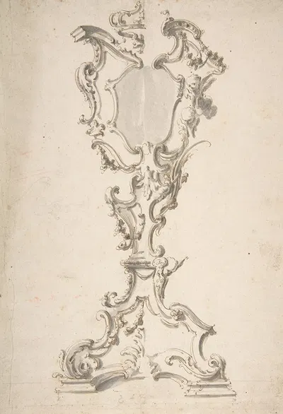 Two Alternative Designs for a Mirror Stand by Giovanni Battista Natali III, 1698–1765 — digital art print download