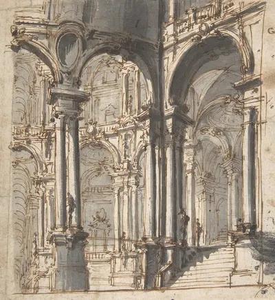 Design for a Stage Set by Giovanni Battista Natali III, 1698–1765 — digital art print download