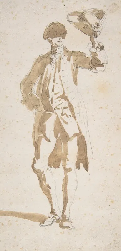 Man Shading His Face with a Tricorne by Джованни Паоло Панино, 1691–1765 — digital art print download
