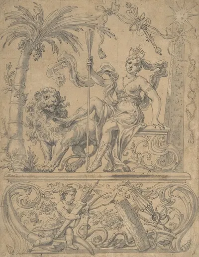 Allegory of Africa, from the Four Continents by Godfried Maes — digital art print download
