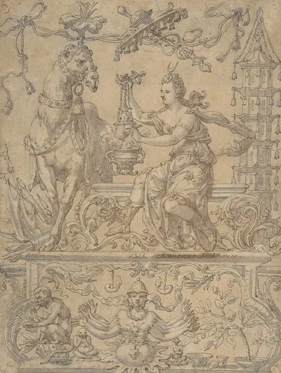 Allegory of Asia, from the Four Continents by Godfried Maes — digital art print download