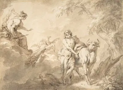 Illustrations to the Metamorphoses of Ovid; Jupiter and Io (.1); Jupiter and Io, disguised as a white beifer (.2); Mercury…