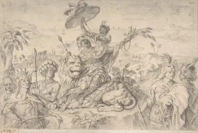 Allegory of Africa by Gottfried Bernhard Goetz — digital art print download