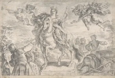 Allegory of Europe, from the Four Continents by Gottfried Bernhard Goetz — digital art print download