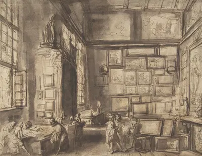Interior of a Picture Gallery by Ханс Йордаенс III — digital art print download