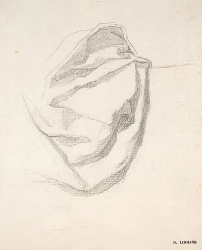 Study of Drapery by Henri Lehmann — digital art print download