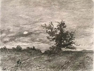 Лунный пейзаж by Анри-Жозеф Арпиньи, 1900–1910 — digital art print download