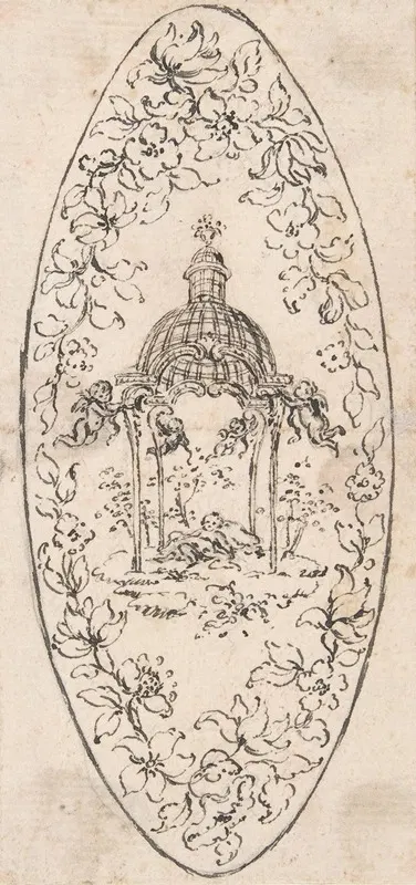 Design for a Navette by Юбер-Франсуа Гравло — digital art print download