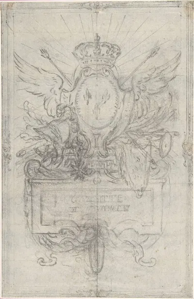 Design for the Headpiece of the 'Gazette de France' by Юбер-Франсуа Гравло — digital art print download