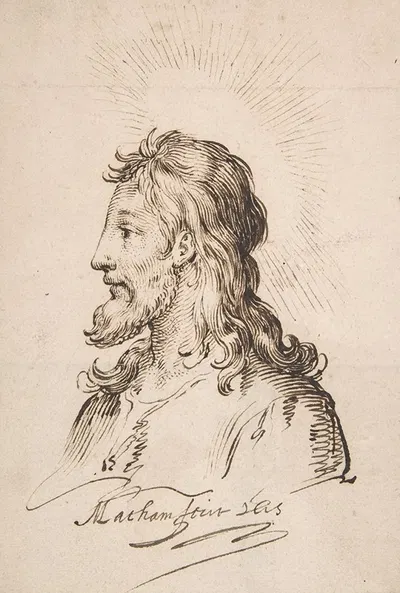 Head of Christ by Jacob Matham — digital art print download