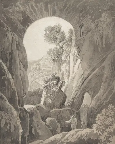 The Caves of Acradina near Syracuse in Sicily by Якоб Вильгельм Мехау, 1797 — digital art print download