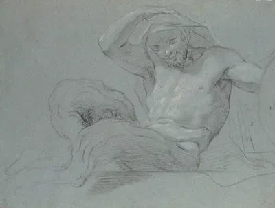 Satyr Reclining on a Ledge, Facing Left by Jacopo Guarana, 1720–1808 — digital art print download