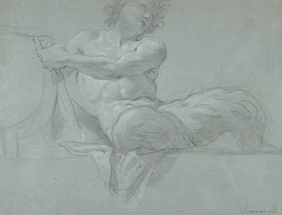 Satyr Reclining on a Ledge, Facing Right by Jacopo Guarana, 1720–1808 — digital art print download