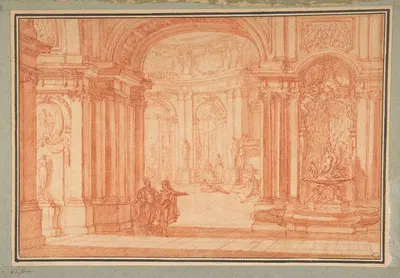 Study for the Rotunda of a Palace by Жак де Лажу — digital art print download