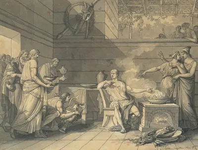 Manius Curius Dentatus Refusing the Presents of the Samnite Ambassadors by Jean Guillaume Moitte — digital art print download