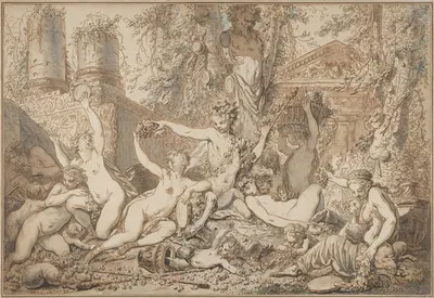 Bacchanal by Жан-Жак-Франсуа Ле Барбье — digital art print download