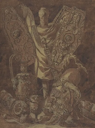 Design for a Military Trophy by Жан-Жак Лагрене, 1752–1821 — digital art print download