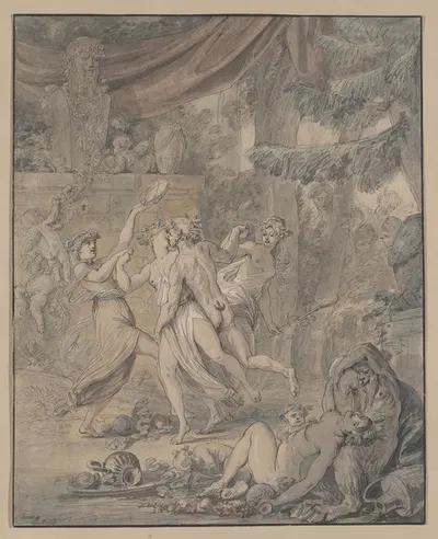 Bacchanale by Жан-Мишель Моро ле Жён, 1767 — digital art print download