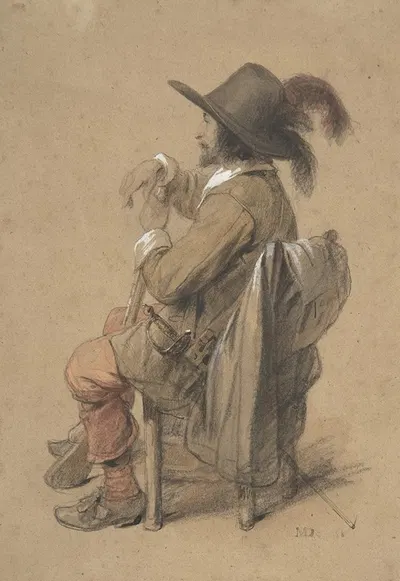 Seated Cavalier by Жан-Батист Маду — digital art print download