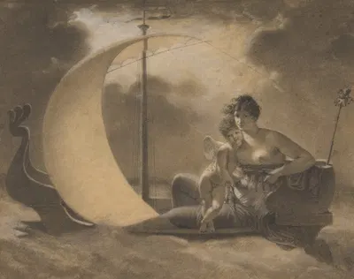 La Folie l'égare (Folly Adrift) by Жан-Батист Малле — digital art print download