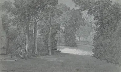 View in the Gardens of Arcueil by Jean-Baptiste Oudry, 1744 — digital art print download